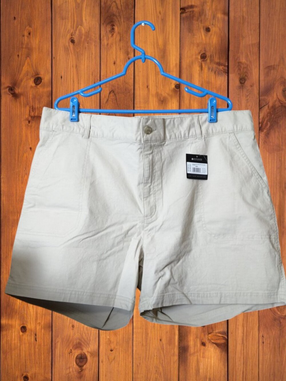 Eddie Bauer Adventure Ripstop Shorts "Pumice" Women's 18W Outdoor Classic Casual